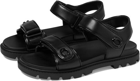 Coach Women's Brynn Sandal Platform, Charcoal/Black, 8.5 in Saudi Arabia