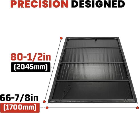 HECASA 6.5 FT لفة ناعمة تغطية TONNEAU متوافقة مع 1997-2004 FORD F-150 F150 Heritage Fleetside Styleside Truck Cargo Topper Topper Vinyl و Aluminium Frame Powder Black in Saudi Arabia