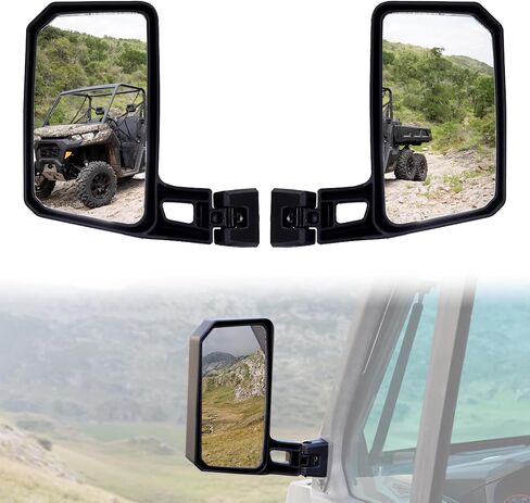 المرايا الجانبية A & UTV Pro لعام 2016-2025 Can Am Am Defender Accessories قابلة للطي قابلة للطي أوسع محدب الرؤية الخلفية المرآة استبدال #715008100 ، 2pcs in Saudi Arabia