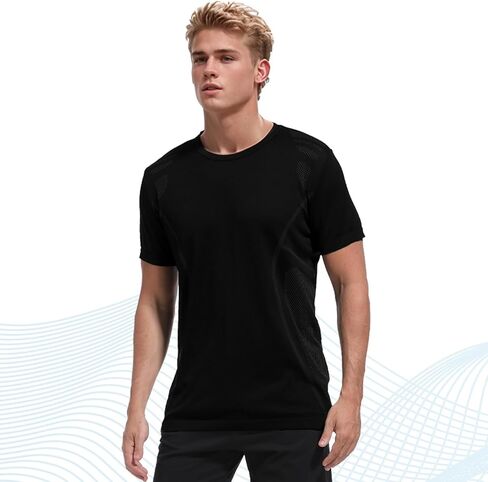 +MD 4 Pack Mens Cool Dry Short Sleeve T-Shirts, Athletic Running Gym Workout Tops,Crew Neck Shirts in Kuwait
