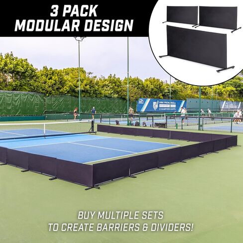 GoSports Pickleball Ball Barrier 3 Pack - Court Dividers for Pickleball Courts in Saudi Arabia