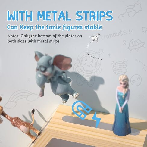 Hexagon Tonies Shelf Magnetic - Tonies Storage Shelf Set of 3 for Kids Room, Wooden Magnetic Display Shelf for Tonie Box Holder, Wall Floating Shelves Toy Storage Compatible with Tonie Accessories in Kuwait