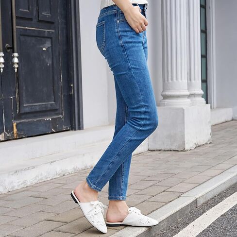 HARENCE Mules for Women Flats Shoes: Comfort Round Toe Backless Loafers Casual Slip On Lace Up Dressy Suede Mule in Kuwait