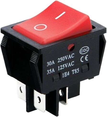 1PCS 30A High Current Plastic Rocker Switch 30A 250VAC 4PIN 6PIN(Yellow no Light) in Saudi Arabia