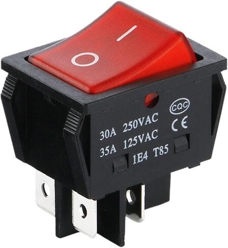 1PCS 30A High Current Plastic Rocker Switch 30A 250VAC 4PIN 6PIN(Yellow no Light) in Saudi Arabia