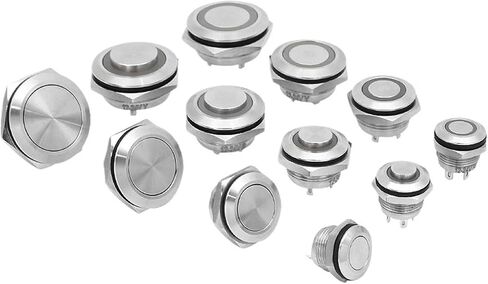 12mm 16mm 19mm 22mm 25mm النمط القصير microtravel الفولاذ المقاوم للصدأ الدفع مفتاح التبديل الرقة الذاتية/لحظة فتح العادي (25 مم ، رأس مرتفع) in Saudi Arabia