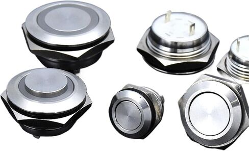 12mm 16mm 19mm 22mm 25mm النمط القصير microtravel الفولاذ المقاوم للصدأ الدفع مفتاح التبديل الرقة الذاتية/لحظة فتح العادي (25 مم ، رأس مرتفع) in Saudi Arabia
