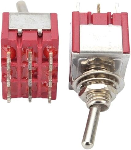 Red Mini MTS-302 6mm 9 Pin 2 ON/ON 5A/125VAC 2A/250VAC التبديل (MTS-302) in Saudi Arabia