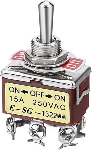 1pcs 12mm Toggle Switch 15A 250VAC Silver Contact Screw Foot Self-Locking Self-Reset 2pin 3pin 4pin 6pin(1322) in Saudi Arabia