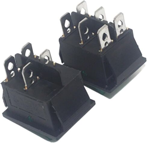 KCD4 Rocker Switch On-Off 2 الموضع 4 دبابيس/6 دبابيس المعدات الكهربائية مع مفتاح الطاقة الخفيف 16A 250VAC 20A 125VAC (KCD4 مقاوم للماء ، 6 دبوس) in Saudi Arabia