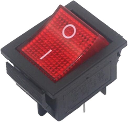 KCD4 Rocker Switch On-Off 2 الموضع 4 دبابيس/6 دبابيس المعدات الكهربائية مع مفتاح الطاقة الخفيف 16A 250VAC 20A 125VAC (KCD4 مقاوم للماء ، 6 دبوس) in Saudi Arabia