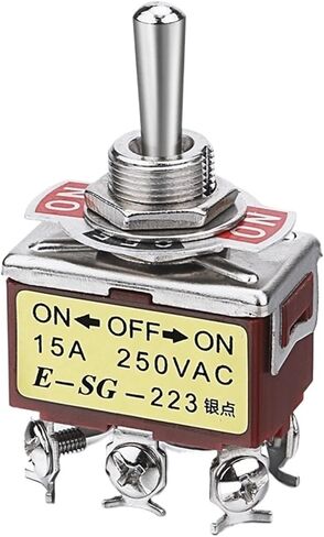 1pcs 12mm Toggle Switch 15A 250VAC Silver Contact Screw Foot Self-Locking Self-Reset 2pin 3pin 4pin 6pin(1322) in Saudi Arabia