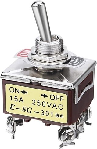 1pcs 12mm Toggle Switch 15A 250VAC Silver Contact Screw Foot Self-Locking Self-Reset 2pin 3pin 4pin 6pin(1322) in Saudi Arabia