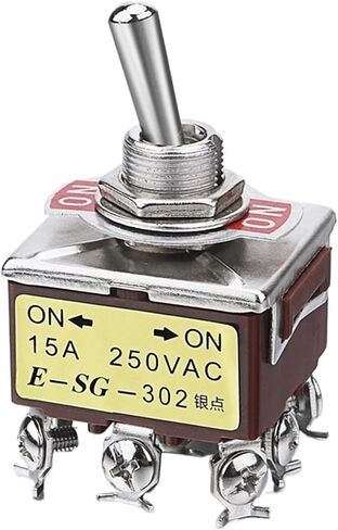 1pcs 12mm Toggle Switch 15A 250VAC Silver Contact Screw Foot Self-Locking Self-Reset 2pin 3pin 4pin 6pin(1322) in Saudi Arabia