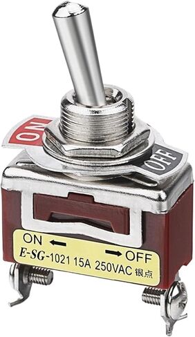 1pcs 12mm Toggle Switch 15A 250VAC Silver Contact Screw Foot Self-Locking Self-Reset 2pin 3pin 4pin 6pin(1322) in Saudi Arabia