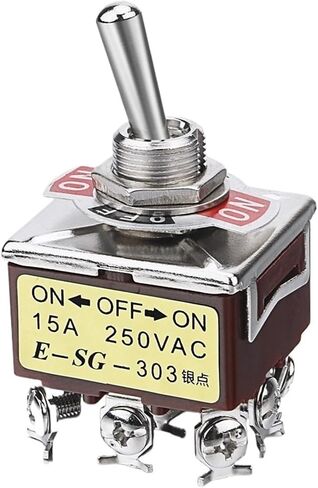 1pcs 12mm Toggle Switch 15A 250VAC Silver Contact Screw Foot Self-Locking Self-Reset 2pin 3pin 4pin 6pin(1322) in Saudi Arabia