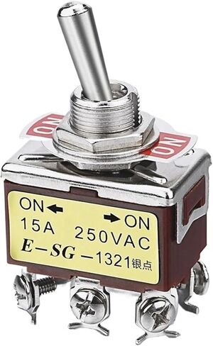 1pcs 12mm Toggle Switch 15A 250VAC Silver Contact Screw Foot Self-Locking Self-Reset 2pin 3pin 4pin 6pin(1322) in Saudi Arabia