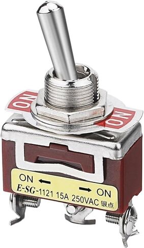 1pcs 12mm Toggle Switch 15A 250VAC Silver Contact Screw Foot Self-Locking Self-Reset 2pin 3pin 4pin 6pin(1322) in Saudi Arabia