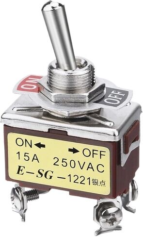 1pcs 12mm Toggle Switch 15A 250VAC Silver Contact Screw Foot Self-Locking Self-Reset 2pin 3pin 4pin 6pin(1322) in Saudi Arabia