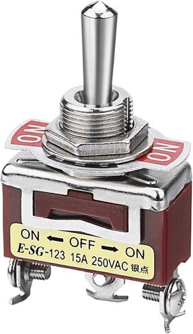 1pcs 12mm Toggle Switch 15A 250VAC Silver Contact Screw Foot Self-Locking Self-Reset 2pin 3pin 4pin 6pin(1322) in Saudi Arabia