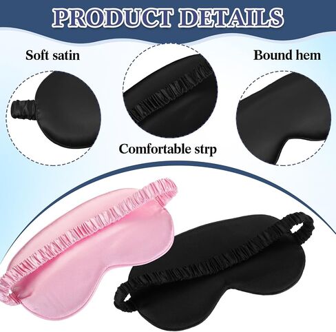 12 Pcs Silk Sleep Masks Soft Satin Eye Masks with Adjustable Elastic Strap for Sleeping Comfortable Blindfold Eyeshade for Men Women Nap Night Travel Gifts (Black, Dark Green, Navy Blue) in Saudi Arabia
