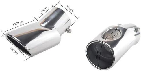 2 PCS Car Stainless Steel Rear Tail Throat Pipe Tip Exhaust Muffler, for Honda CRV CR-V 2017 2018 2019 2020 2021 in Saudi Arabia