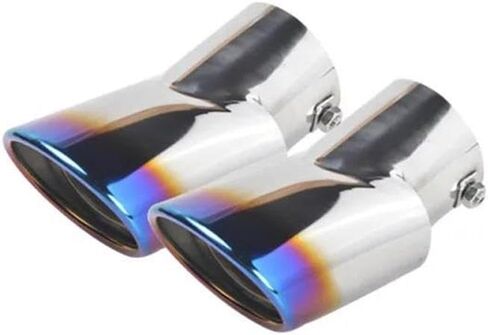 2 PCS Car Stainless Steel Rear Tail Throat Pipe Tip Exhaust Muffler, for Honda CRV CR-V 2017 2018 2019 2020 2021 in Saudi Arabia