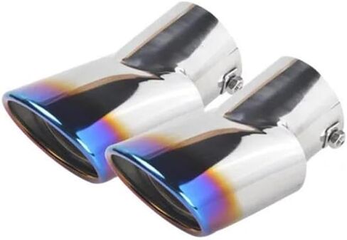 2 PCS Car Stainless Steel Rear Tail Throat Pipe Tip Exhaust Muffler, for Honda CRV CR-V 2017 2018 2019 2020 2021 in Saudi Arabia