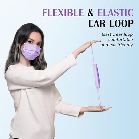 قناع وجه للاستعمال مرة واحدة للبالغين - 100 عبوة مغلفة بشكل فردي، 4 أقنعة وجه للحماية من 4 طبقات، أقنعة وجه ملونة للاستعمال مرة واحدة in Kuwait