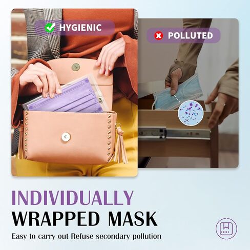 قناع وجه للاستعمال مرة واحدة للبالغين - 100 عبوة مغلفة بشكل فردي، 4 أقنعة وجه للحماية من 4 طبقات، أقنعة وجه ملونة للاستعمال مرة واحدة in Kuwait