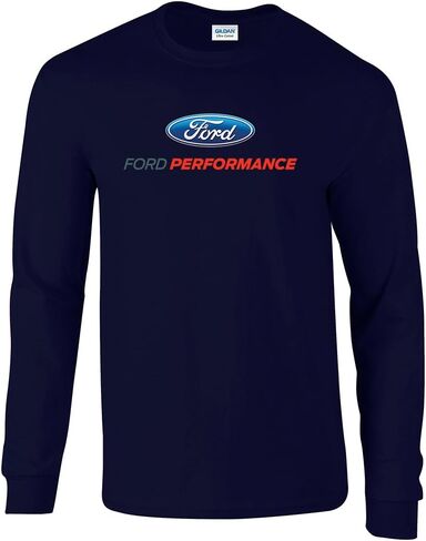Trenz Shirt Company Ford Performance Long Sleeve Ford Car Graphic T-Shirt Black in Saudi Arabia