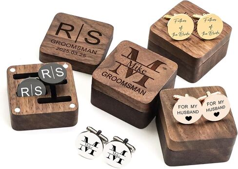 Personalized cufflinks for Men Custom Engraved Cufflinks for Groom Wedding Cufflinks for Groomsman Initials Cufflinks for Men Groom Cufflinks from Bride Silver Gold Rose Gold Black in Saudi Arabia