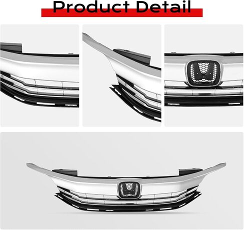 KARPAL Front Bumper Grille Upper and Lower Grill Kit with LED Fog Lamp Fit for 2016 2017 Honda Accord Sedan in Saudi Arabia
