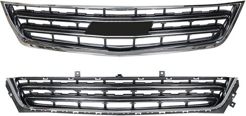 مجموعة الشبكة العلوية والسفلية في Chrome Black 2PCS استبدال لـ Impala 2014 2015 2015 2017 2018 2019 2020 in Saudi Arabia