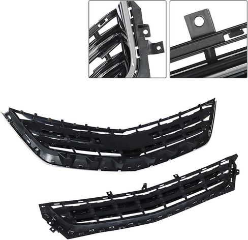 مجموعة الشبكة العلوية والسفلية في Chrome Black 2PCS استبدال لـ Impala 2014 2015 2015 2017 2018 2019 2020 in Saudi Arabia