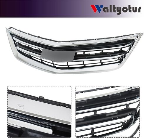 مجموعة الشبكة العلوية والسفلية في Chrome Black 2PCS استبدال لـ Impala 2014 2015 2015 2017 2018 2019 2020 in Saudi Arabia