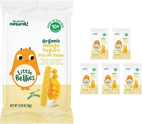 Little Bellies Organic Mango Yogurt Pick-Me Sticks, (Pack of 5 x 0.56 oz Individual Packs) in Saudi Arabia