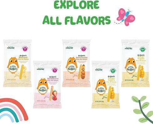 Little Bellies Organic Mango Yogurt Pick-Me Sticks, (Pack of 5 x 0.56 oz Individual Packs) in Saudi Arabia