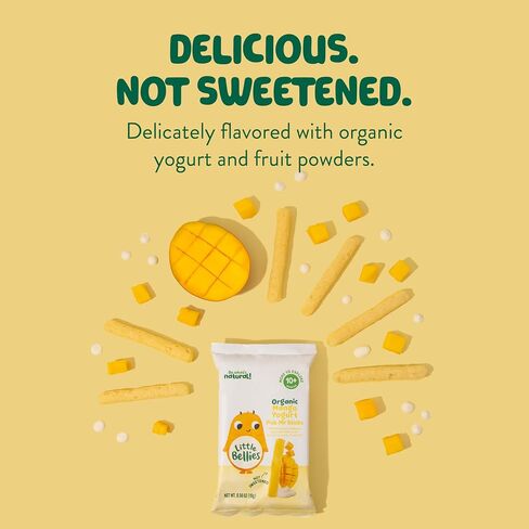 Little Bellies Organic Mango Yogurt Pick-Me Sticks, (Pack of 5 x 0.56 oz Individual Packs) in Saudi Arabia