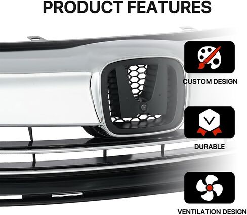 KARPAL Front Bumper Grille Upper and Lower Grill Kit with LED Fog Lamp Fit for 2016 2017 Honda Accord Sedan in Saudi Arabia