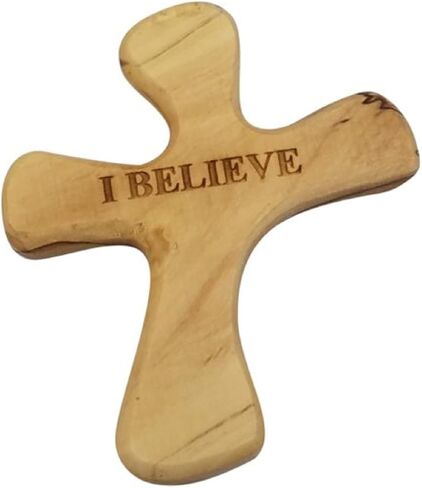 صليب الصلاة من خشب الزيتون: صليب محمول باليد مصنوع ليناسب يدك تمامًا بواسطة Bethlehem Gifts TM (يا رب، معالجك) in Saudi Arabia