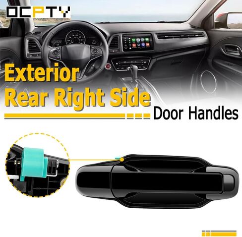 OCPTY Door Handle Exterior Rear Passenger Right Side Replacement fit 2003-2009 for Sorento EX Outside Door Handle Primed Black in Saudi Arabia