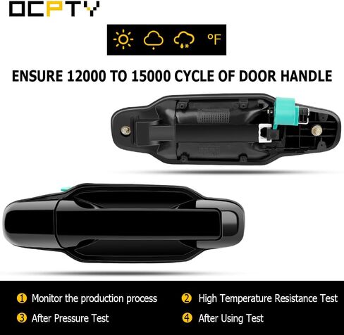 OCPTY Door Handle Exterior Rear Passenger Right Side Replacement fit 2003-2009 for Sorento EX Outside Door Handle Primed Black in Saudi Arabia