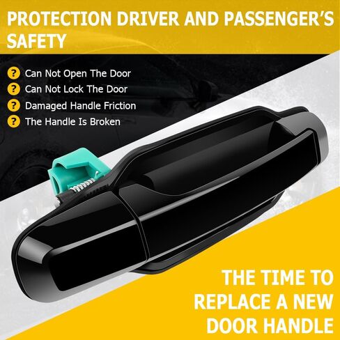 OCPTY Door Handle Exterior Rear Passenger Right Side Replacement fit 2003-2009 for Sorento EX Outside Door Handle Primed Black in Saudi Arabia