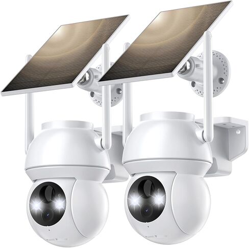 Solar Security Cameras Wireless Outdoor 2K 360° View Battery Powered Color Night Vision in Saudi Arabia