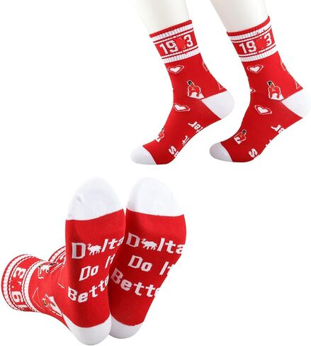 LEVLO 1 Pair 1913 Sisters Sorority Travel Socks 1913 Cowgirl Elephant Athletic Running Socks Sorority Sister Birthday Gift in Saudi Arabia