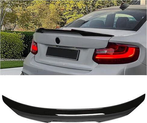 مفسد Trunk Kuafu متوافق مع 2014-2021 BMW F22 2 Series 2 Door Coupe Model فقط 2016-2021 F87 M2 Model Wing Wing Lip Trunk Lid Clant Carbon Confiber Color in Saudi Arabia