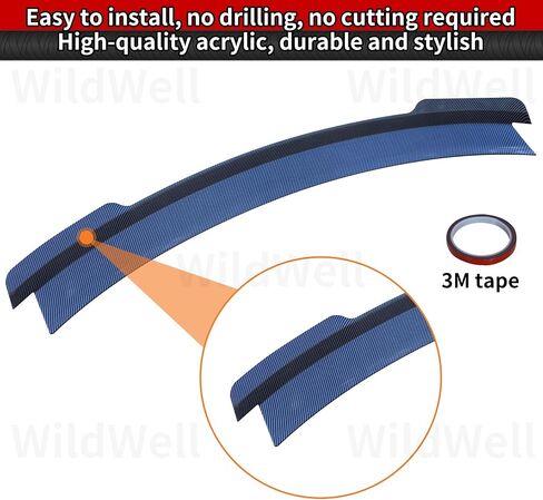 WildWell GT Spoiler for 2015-2023 Ford Mustang Rear Spoiler Fastback & Convertible Models, Trunk Spoiler Wing MD Style Matte Black in Kuwait
