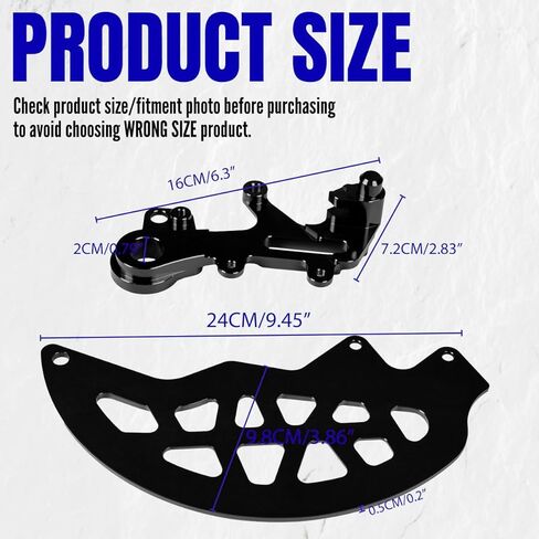 حارس قرص الفرامل الأمامي الأسود ، الدراجة الترابية ألومنيوم أمامي فرامل واقي محامي حارس حارس سور رون Ultra Bee 2022-2024 in Kuwait