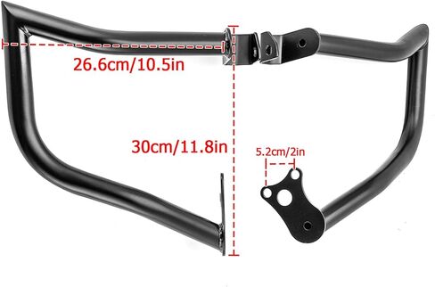 Mofun Engine Guard Highway Crash Bar Sharp Angle متوافق مع ABS الكشفية الهندية/Bobber/Sixty/Rogue 2015-2024 ، Black in Saudi Arabia